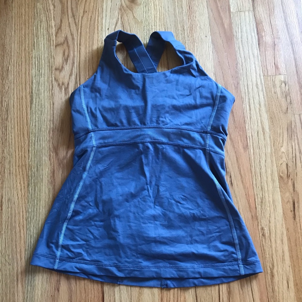 Lululemon cross back built in bra tank sz 2